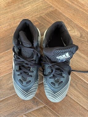 adidas Kids Black and White Athletic cleats